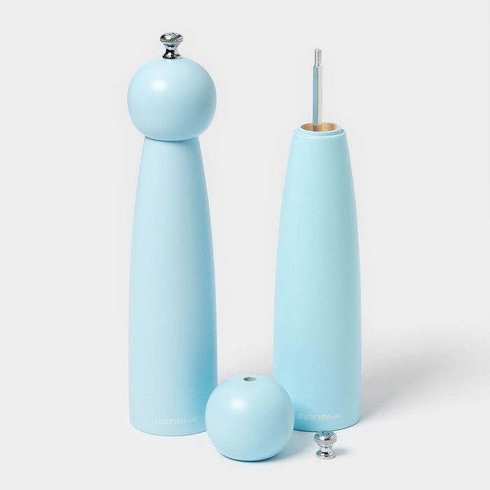 Набор мельниц для специй  Набор мельниц для специй "Облако" 2 шт. 27см, цвет голубой