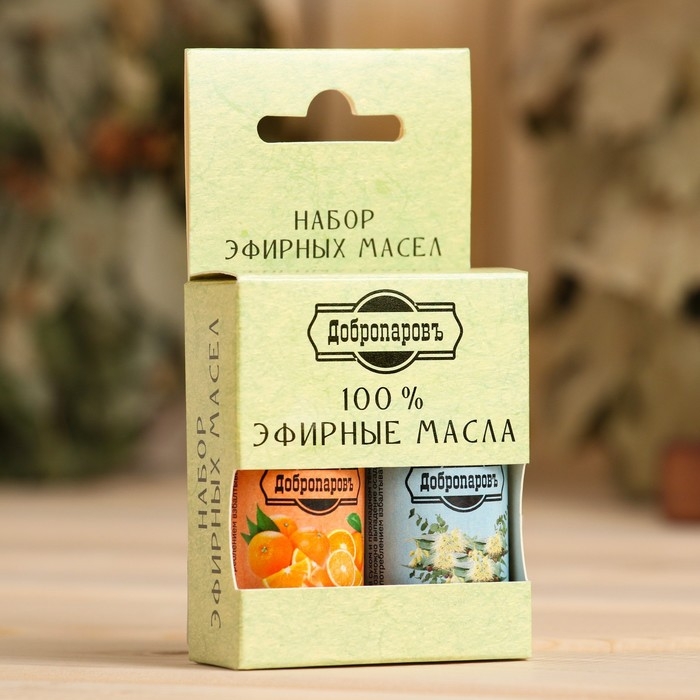 Набор эфирных масел эвкалипт, апельсин Набор эфирных масел эвкалипт, апельсин "Добропаровъ", 2 шт по 17 мл