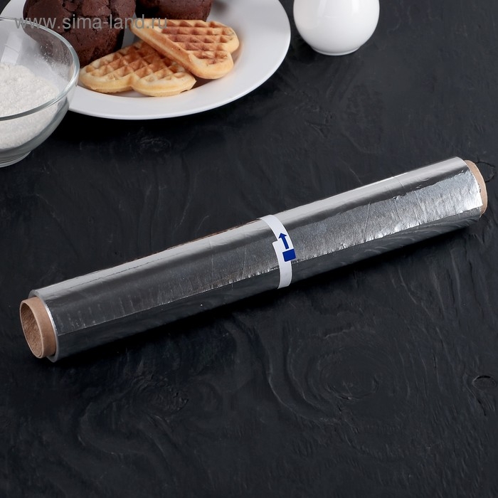 Фольга пищевая алюминиевая «Стандарт», 29 см × 50 м, 9 мкм Фольга пищевая алюминиевая «Стандарт», 29 см × 50 м, 9 мкм