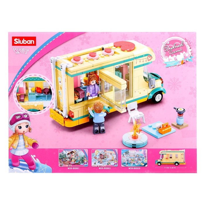 Конструктор Розовая мечта «Дом на колесах», 314 деталей Конструктор Розовая мечта «Дом на колесах», 314 деталей