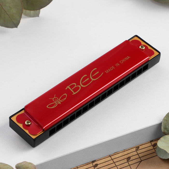 Губная гармошка Bee DF16A Red, 16 отверстий Губная гармошка Bee DF16A Red, 16 отверстий