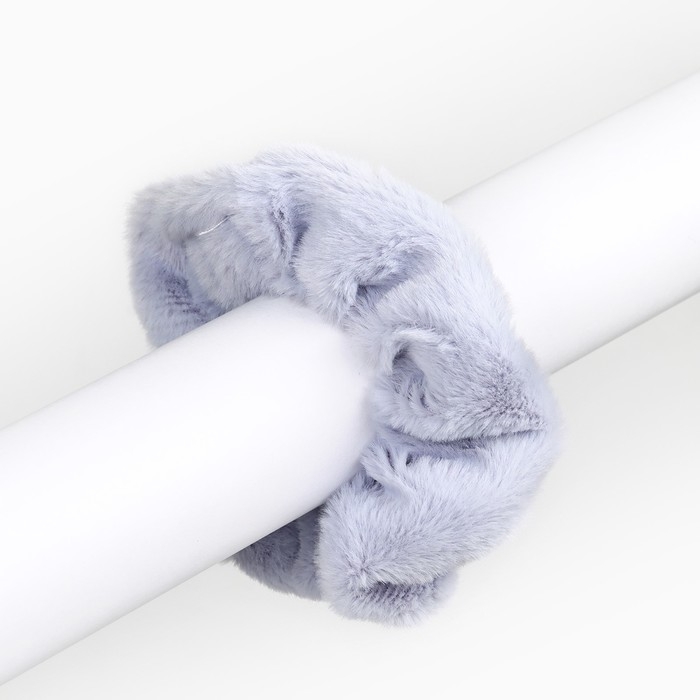 Резинка для волос серая, пушистая, 11 см, Холодное сердце Резинка для волос серая, пушистая, 11 см, Холодное сердце