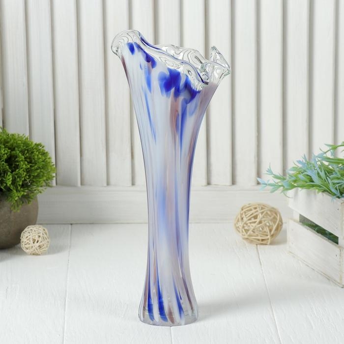 Ваза  Ваза "Волна" h 280 мм. (в стеклокрошку) Б/С/М