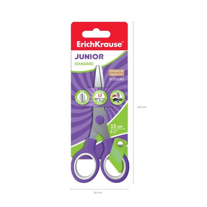 Ножницы детские 13 см, ErichKrause Standard Junior, с закруглёнными концами лезвий, МИКС Ножницы детские 13 см, ErichKrause Standard Junior, с закруглёнными концами лезвий, МИКС