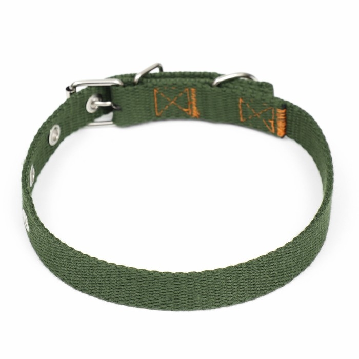 Ошейник брезентовый однослойный, 52 х 2 см, хаки Ошейник брезентовый однослойный, 52 х 2 см, хаки