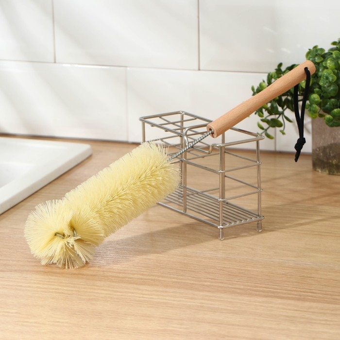 Ёршик для посуды с деревянной ручкой Доляна, 37×7 см Ёршик для посуды с деревянной ручкой Доляна, 37×7 см