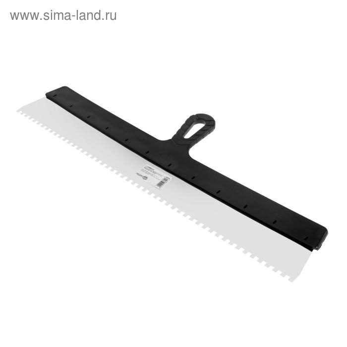 Шпатель зубчатый ЛОМ, 600 мм, зуб 6 мм, нержавеющая сталь Шпатель зубчатый ЛОМ, 600 мм, зуб 6 мм, нержавеющая сталь