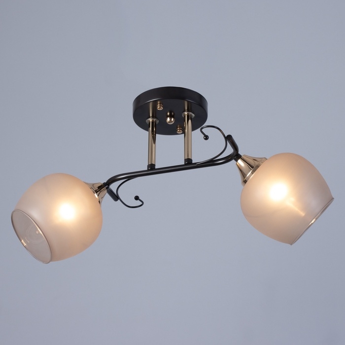 Люстра Люстра "Акапулько" 2х60Вт Е27 Коричневый, золото 48х28х24см