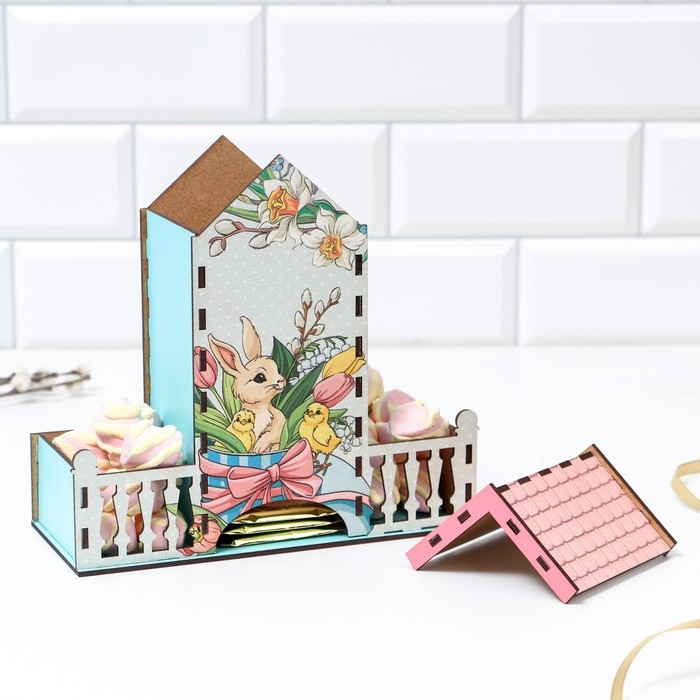 Чайный домик «Пасха», 20 х 20 х 8,6 см. Чайный домик «Пасха», 20 х 20 х 8,6 см.