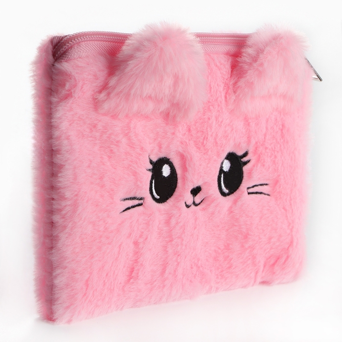 Пенал школьный из плюша «1 сентября: Очаровательный котик», 19,5 х 14,5 см Пенал школьный из плюша «1 сентября: Очаровательный котик», 19,5 х 14,5 см