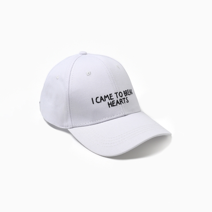 Кепка женская с вышивкой MIST Hearts, белый, р. 56-58