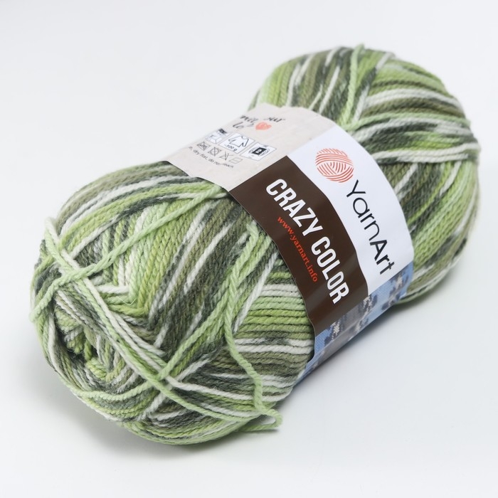 Пряжа Пряжа "Crazy color" 25% шерсть, 75% акрил 260м/100гр (115)