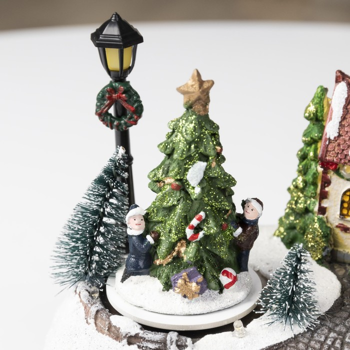 Светодиодная фигура «Новогодний город» 19 × 17 × 13 см, полистоун, батарейки ААх3 (не в комплекте), USB, свечение тёплое белое Светодиодная фигура «Новогодний город» 19 × 17 × 13 см, полистоун, батарейки ААх3 (не в комплекте), USB, свечение тёплое белое