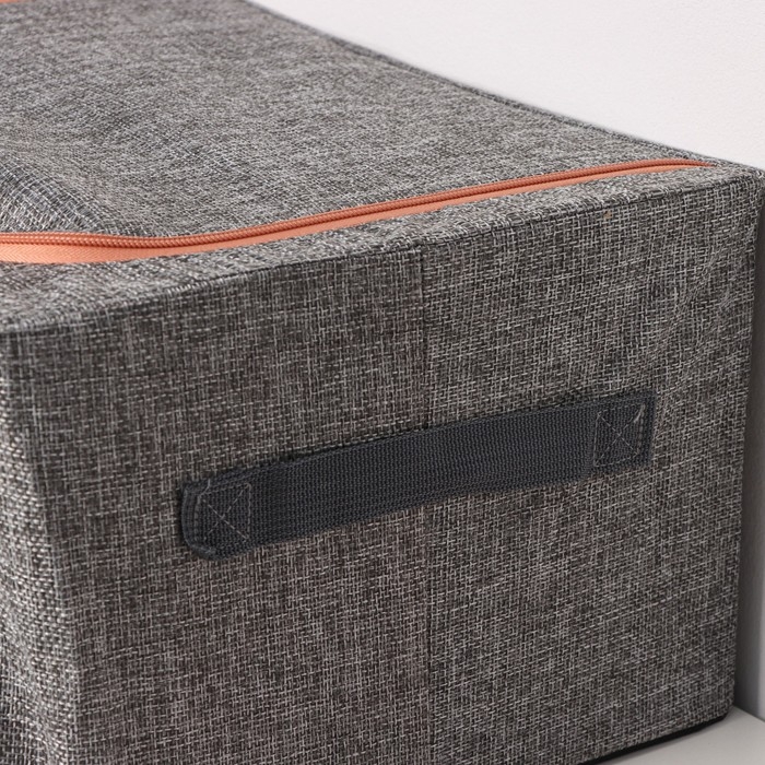 Кофр для хранения вещей Доляна «Моне», 39×29×20 см, цвет серый Кофр для хранения вещей Доляна «Моне», 39×29×20 см, цвет серый