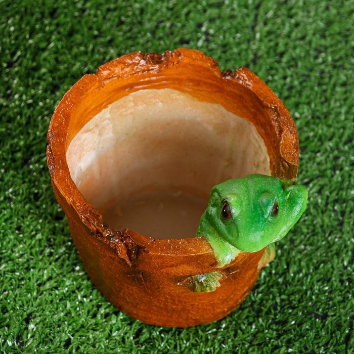 Фигурное кашпо  Фигурное кашпо "Горшок с лягушкой" 14х13х13см
