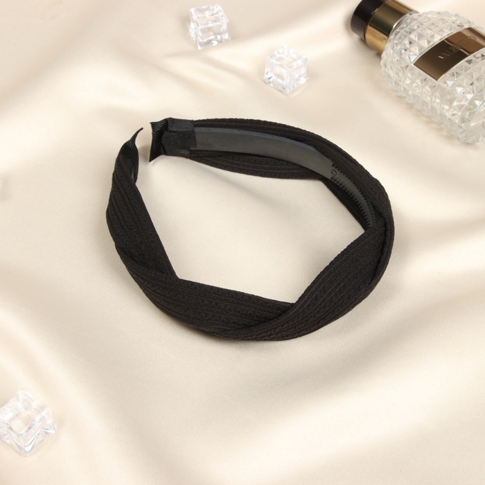 Ободок для волос Ободок для волос "Жаннет" коса плетение, 3 см, чёрный