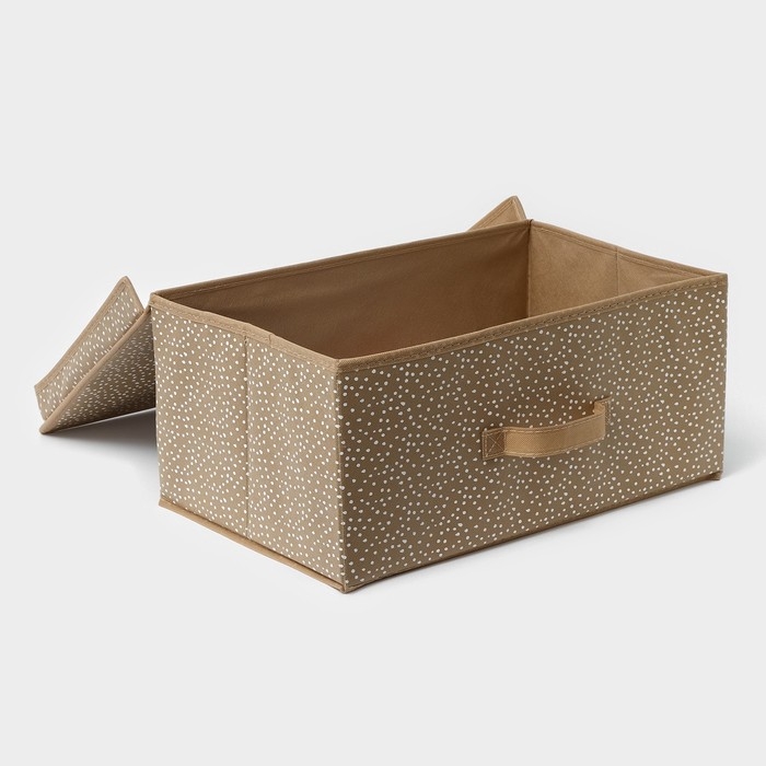 Короб для хранения Доляна Points, 45×30×20 см, цвет бежевый Короб для хранения Доляна Points, 45×30×20 см, цвет бежевый