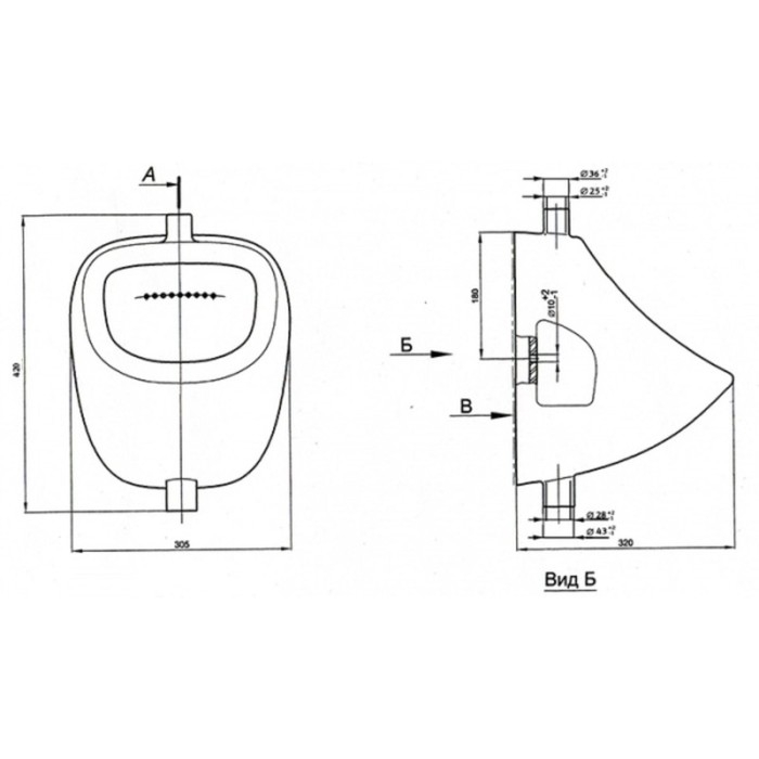 Писсуар ЛЗСФ Писсуар ЛЗСФ "Дельта"