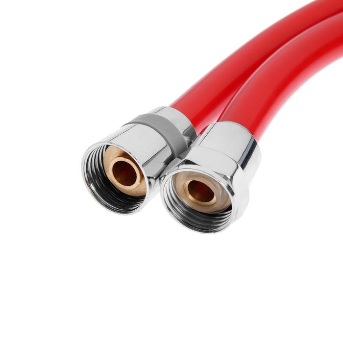 Душевой шланг ZEIN Z12PM, 150 см, антиперекручивание, латунные гайки, бордовый Душевой шланг ZEIN Z12PM, 150 см, антиперекручивание, латунные гайки, бордовый