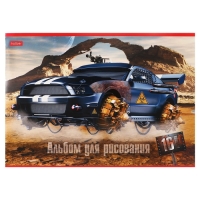 Альбом для рисования A4, 16 листов "Дизельпанк", обложка мелованный картон, блок 100 г/м2, МИКС