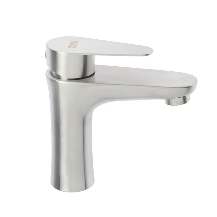 Смеситель для раковины ZEIN ZS-2, картридж 35 мм, нержавеющая сталь, сатин Смеситель для раковины ZEIN ZS-2, картридж 35 мм, нержавеющая сталь, сатин