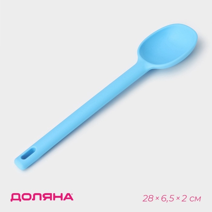 Ложка Доляна «Люкс», 28×6,5×2 см, цвет голубой Ложка Доляна «Люкс», 28×6,5×2 см, цвет голубой
