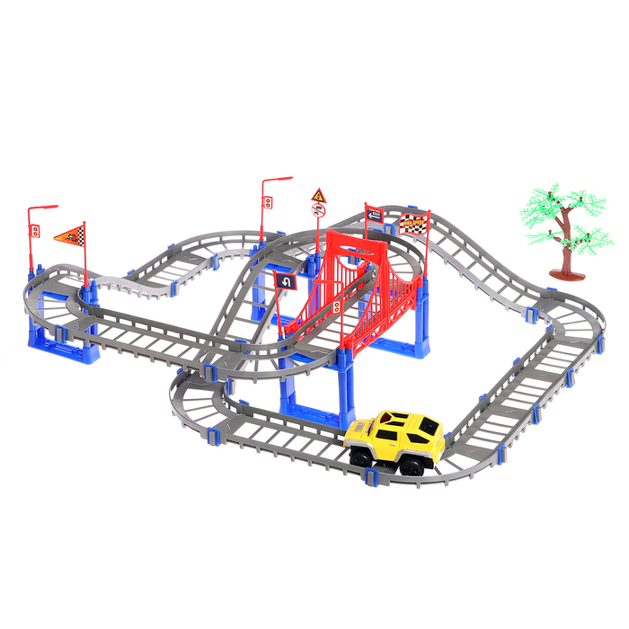Детский автотрек «Крутой вираж», работает от батареек Детский автотрек «Крутой вираж», работает от батареек