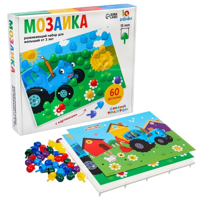 Мозаика «Синий трактор», 60 деталей, 4 картинки, 3+ Мозаика «Синий трактор», 60 деталей, 4 картинки, 3+