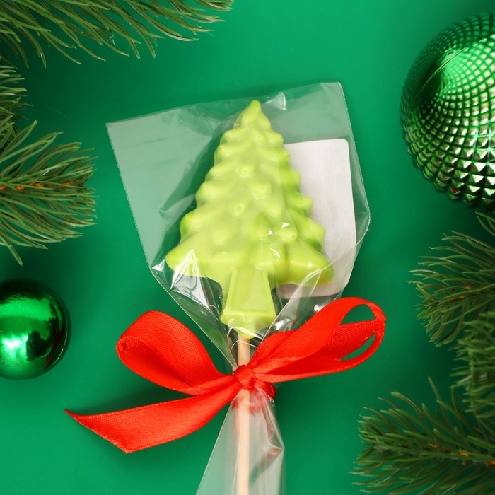 Новый год. Фигура из молочного шоколада Новый год. Фигура из молочного шоколада "Елочка", на палочке, 17 г ± 5 %