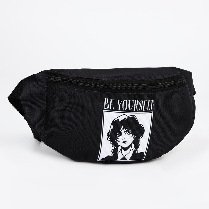 Поясная сумка на молнии, цвет чёрный Поясная сумка на молнии, цвет чёрный