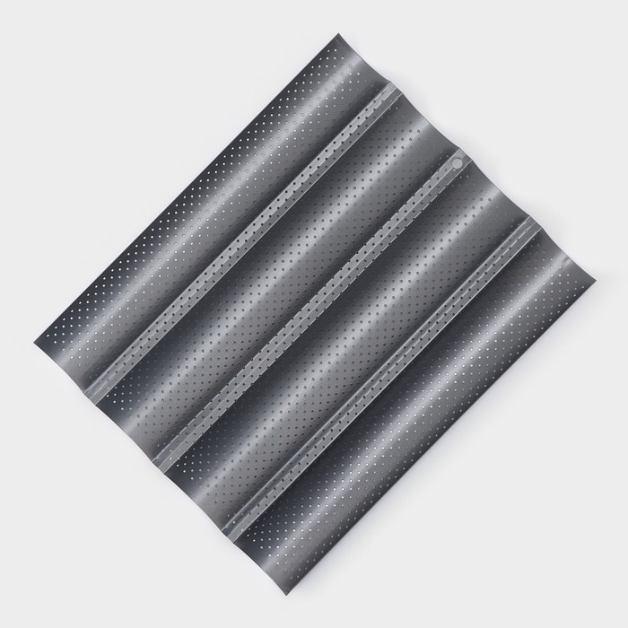 Форма для выпечки перфорированная Доляна «Багет», 38×31×2,5 см, антипригарное покрытие Форма для выпечки перфорированная Доляна «Багет», 38×31×2,5 см, антипригарное покрытие