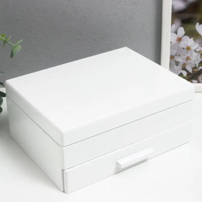 Шкатулка для украшений &laquo;Белоснежная&raquo;, дерево, 9&times;16&times;21 см