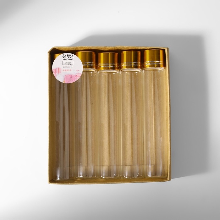 Баночки для хранения бисера, d = 2,2 × 12 см, 5 шт Баночки для хранения бисера, d = 2,2 × 12 см, 5 шт