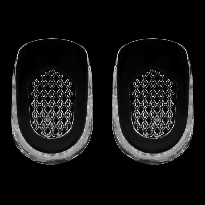 Подпяточники для обуви, с протектором, силиконовые, 10 × 6 см, пара, цвет прозрачный Подпяточники для обуви, с протектором, силиконовые, 10 × 6 см, пара, цвет прозрачный