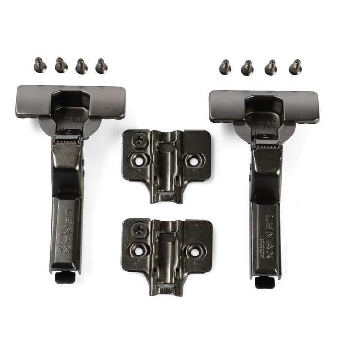 Петля вкладная с эксцентриком softly clap , цвет черный никель, 2шт.