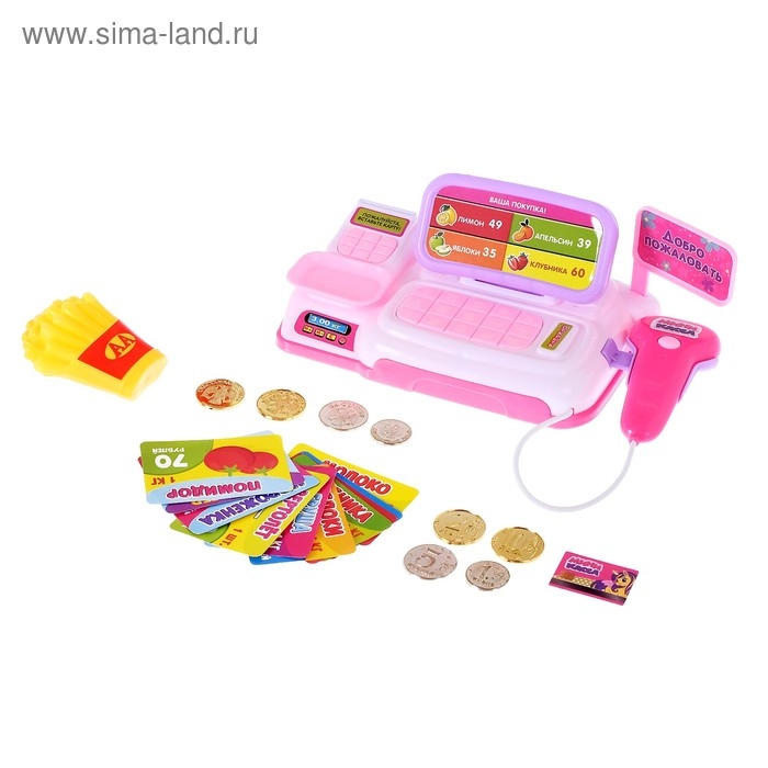 Набор игровой «Мини касса» с аксессуарами, световые и звуковые эффекты Набор игровой «Мини касса» с аксессуарами, световые и звуковые эффекты