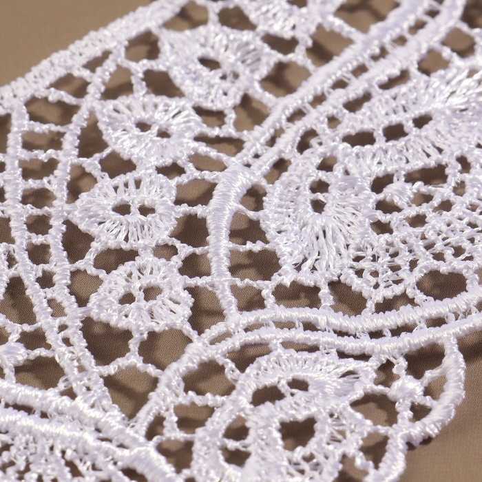 Воротник пришивной, гипюровый, 21 × 6 см, цвет белый Воротник пришивной, гипюровый, 21 × 6 см, цвет белый