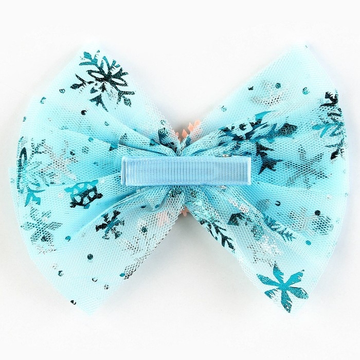 Бант заколка для волос новогодняя «Princess», на Новый год Бант заколка для волос новогодняя «Princess», на Новый год