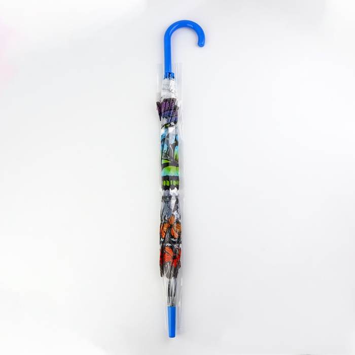 Зонт - трость полуавтоматический «Бабочки», 8 спиц, R = 43/60 см, D = 120 см, рисунок МИКС Зонт - трость полуавтоматический «Бабочки», 8 спиц, R = 43/60 см, D = 120 см, рисунок МИКС