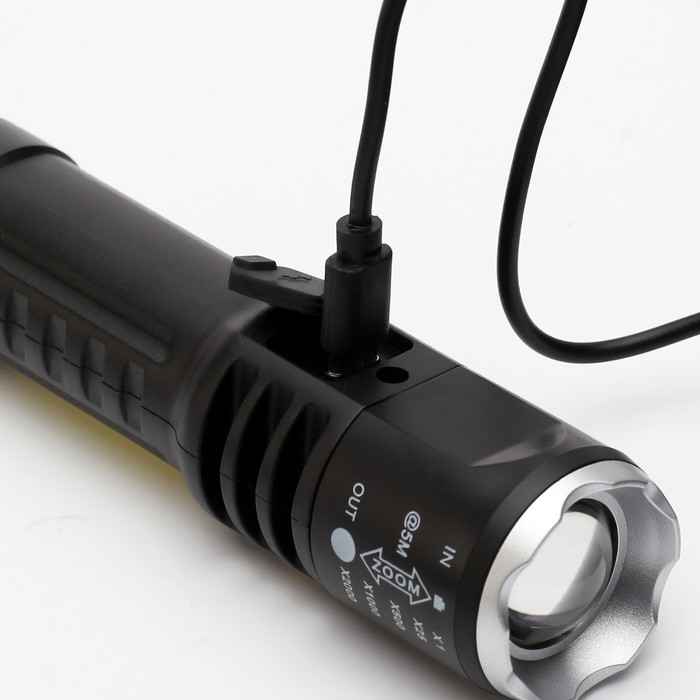 Фонарь ручной аккумуляторный, 5 Вт, 400 мАч, XPE, COB, zoom, 4 режима, Type-C Фонарь ручной аккумуляторный, 5 Вт, 400 мАч, XPE, COB, zoom, 4 режима, Type-C
