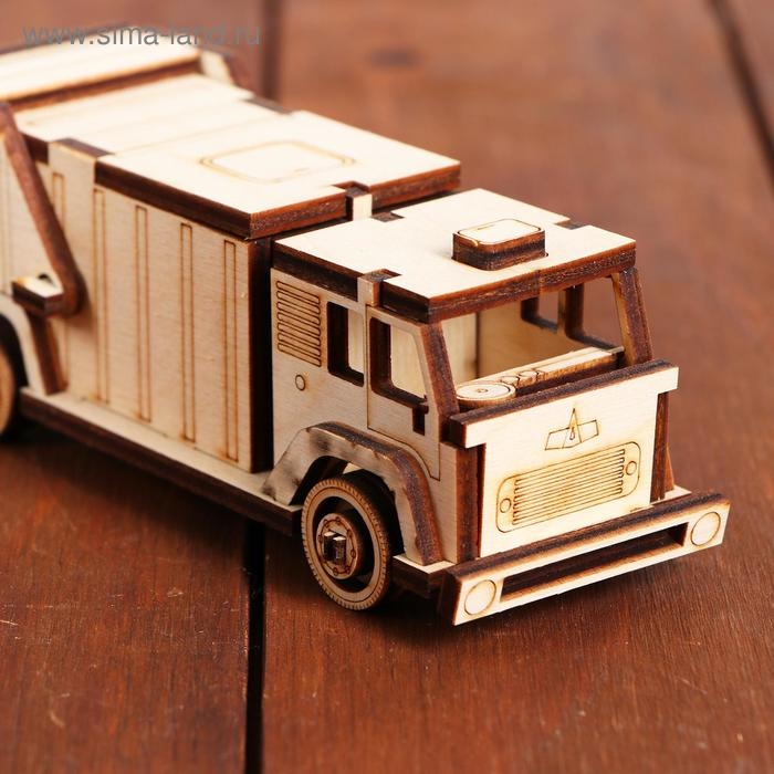 Деревянный конструктор «Мусоровоз», 37 деталей, 15х5,5х6 см Деревянный конструктор «Мусоровоз», 37 деталей, 15х5,5х6 см