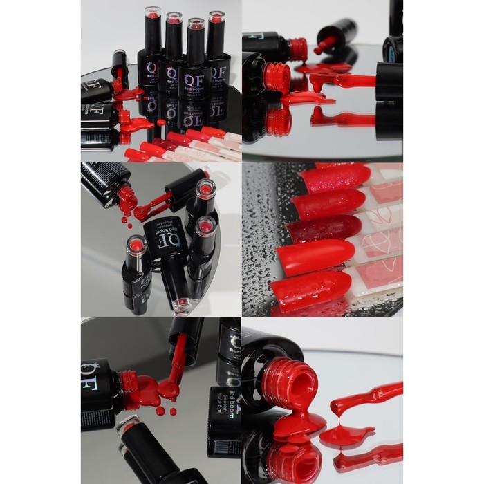 Гель лак для ногтей «RED BOOM», 3-х фазный, 8 мл, LED/UV, цвет (86)