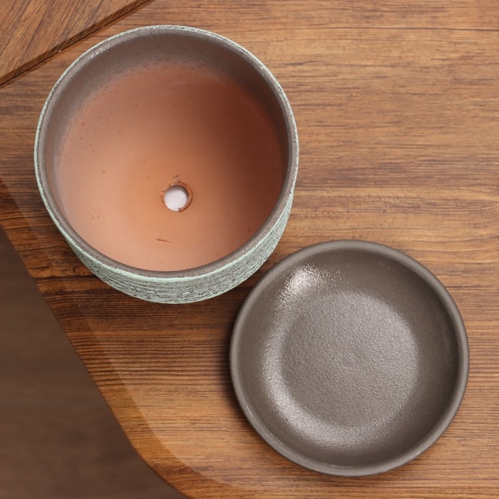 Горшок цветочный Горшок цветочный "Лоза" зелено-серый бук №1, 0,8 л