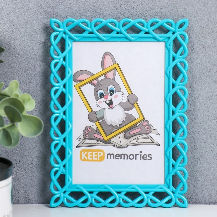 Фоторамка 10х15 см пластик L-7 бирюзовый (пластиковый экран) Фоторамка 10х15 см пластик L-7 бирюзовый (пластиковый экран)