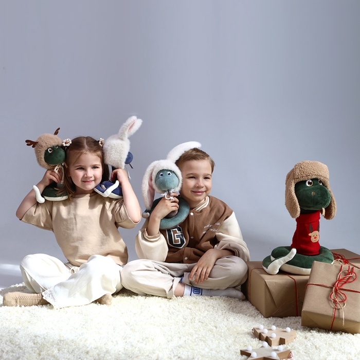 Новый год! Мягкая игрушка «Змей Бэмби», 20 см, цвет зелёный Новый год! Мягкая игрушка «Змей Бэмби», 20 см, цвет зелёный