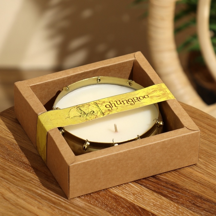 Свеча ароматическая  Свеча ароматическая "Ghungroo ourli" 120 гр, соевый воск, indian mogra