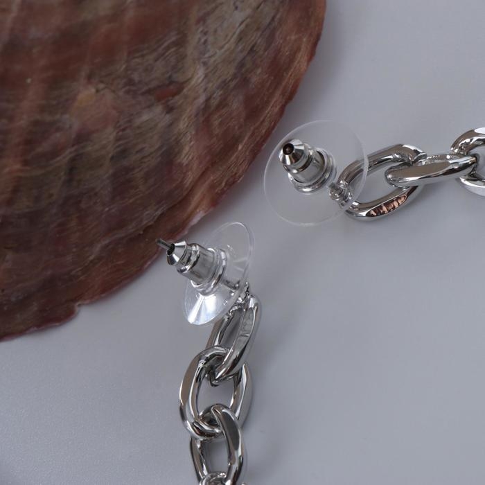 Серьги с перламутром «Волшебство» кружок, цвет белый в серебре Серьги с перламутром «Волшебство» кружок, цвет белый в серебре