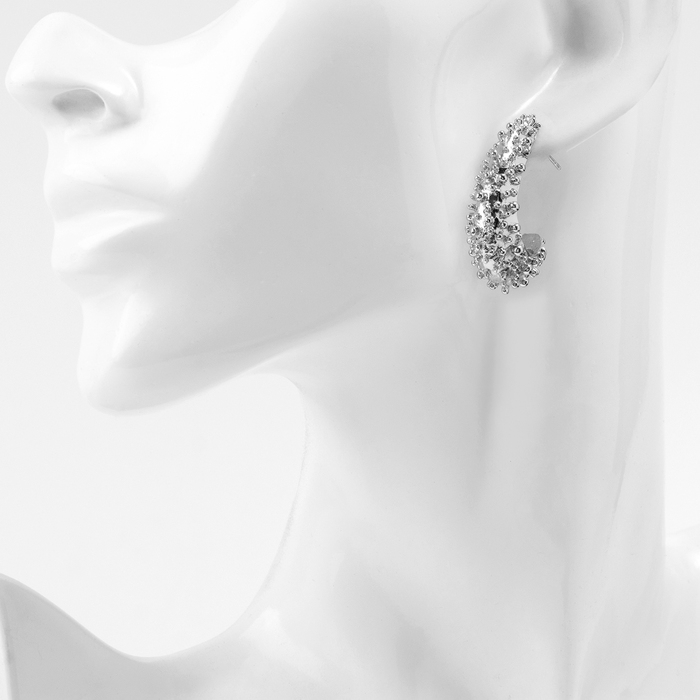 Серьги металл «Стиль» неоны, цвет серебро Серьги металл «Стиль» неоны, цвет серебро