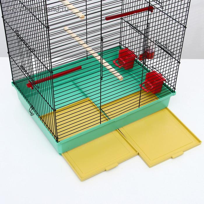 Клетка Клетка "Грация", 4 яруса, 50 х 36 х 65 см, микс цветов