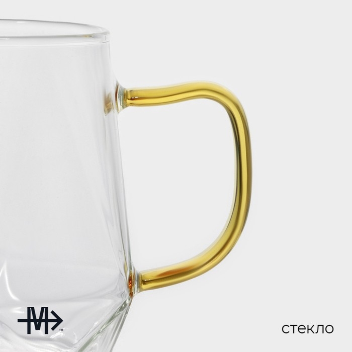 Кружка стеклянная Magistro «Льдинка», 320 мл, 11×9×9,5 см Кружка стеклянная Magistro «Льдинка», 320 мл, 11×9×9,5 см